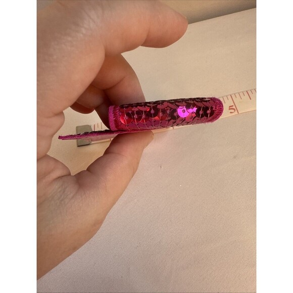 PINK SEQUIN DIMENSIONAL BOW Iron On Patch Applique Trims - Picture 3 of 12